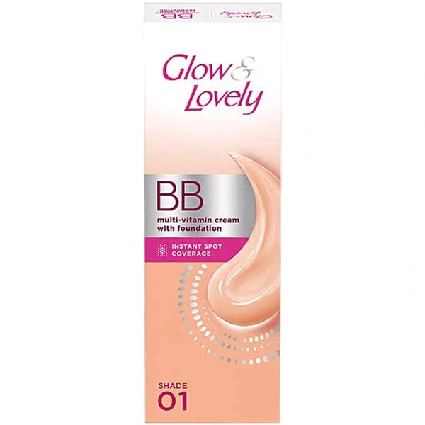 Glow & Lovely BB Multi- Vitamin Cream With Foundation Instant Spot Coverage Shabe.01 - 18 GM