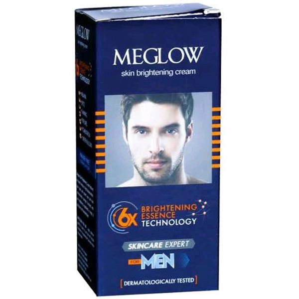 Meglow Skin Brightening Cream 6x Brightening Essence Technology Skincare Expert For Men Dermatologically Tested - 30 GM