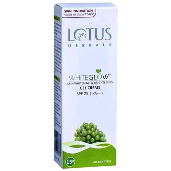 Lotus Herbals Whiteglow Skin Whitening & Brightening Gel Creme Spf 25 / Pa+++ - 15 GM