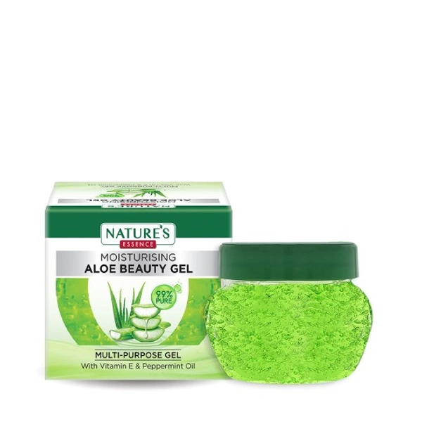 Nature's Essence Moisturising Aloe Beauty Gel Multi- Purpose Gel With Vitamin E & Peppermint Oil - 50 GM