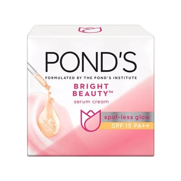 Ponds Formulated By The Ponds Institute Bright Beauty Serum Cream Spot-less Glow Spf 15 Pa+++ - 50 GM