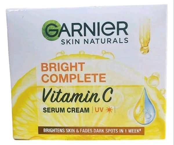 Garnier Skin Naturals Bright Compete Vitamin C Serum Cream |UV | Brightens Skin & Fades Dark Spots In 1 Week - 23 GM