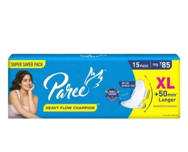 Paree Heavy Flow Champion Xl+50mm Longer 280mm - 15 Pads
