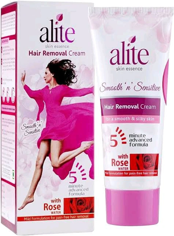 Alite Skin Essence THair Removal Cream Smooth Sensitive Safe & Gentle Oil Leaves Skin Soft Quick To Use - 60 GM