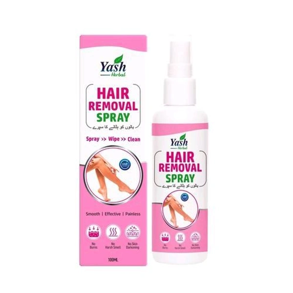 Yash Herbal Hair Removal Spray Spray Wipe Clean Smooth Effective Painless - 100 Ml