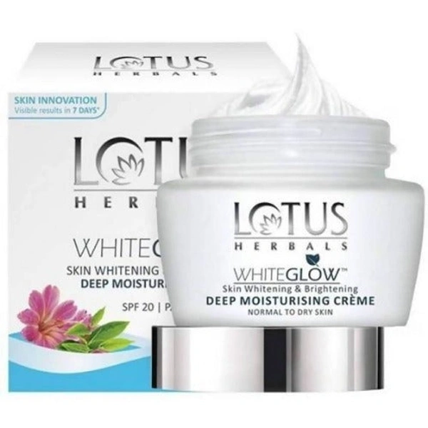 Lotus Herbals Whiteglow Skin Whitening & Brightening Deep Moisturising Creme Spf 20 / Pa+++ - 60 GM