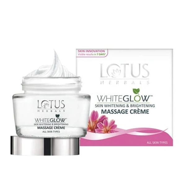 Lotus Herbals Whiteglow Skin Whitening & Brightening Massage Creme - 60 GM