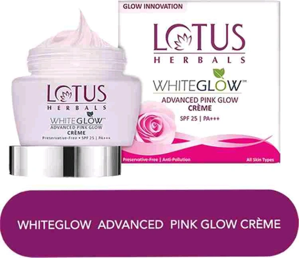 Lotus Herbals Whiteglow Advanced Pink Glow Night Creme Spf 25 / Pa+++ - 50 GM