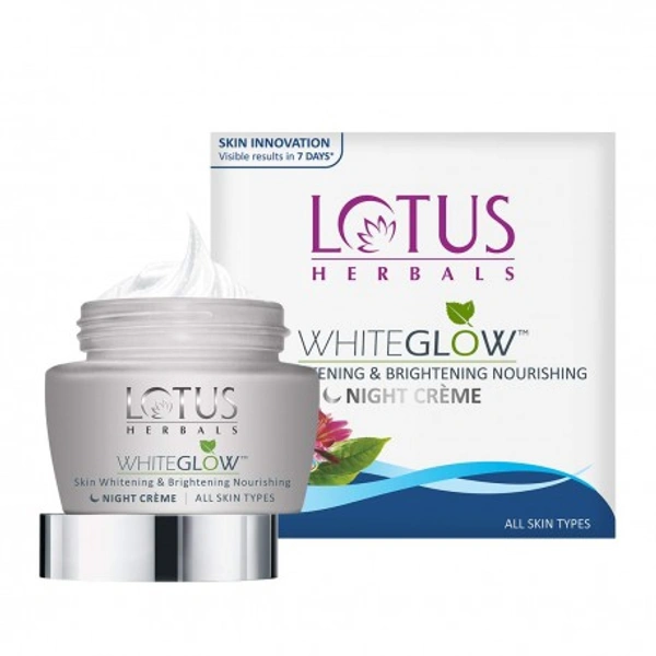 Lotus Herbals Whiteglow Skin Whitening & Brightening Nourishing Night Creme - 60 GM