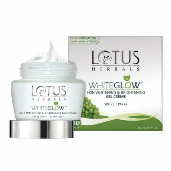 Lotus Herbals Whiteglow Skin Whitening & Brightening Gel Creme Spf 25 / Pa+++ - 40 GM