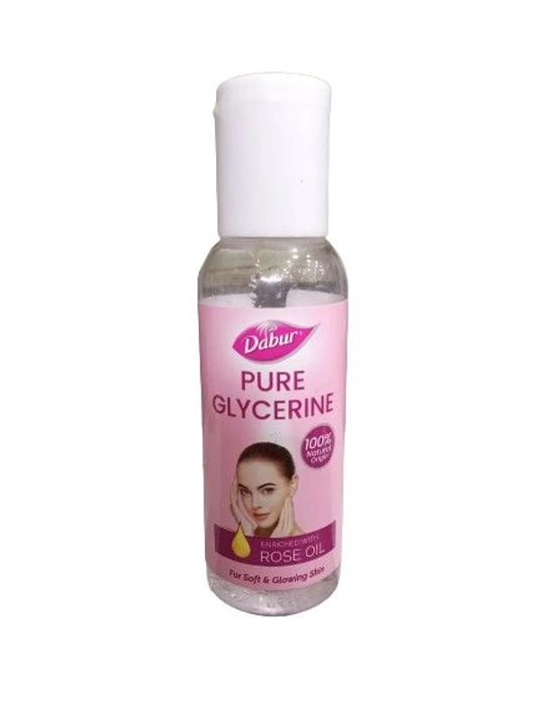 Dabur Pure Glycerine 100% Natural Origin Enriched With Rose Oil For Soft & Glowing Skin - 50 GM