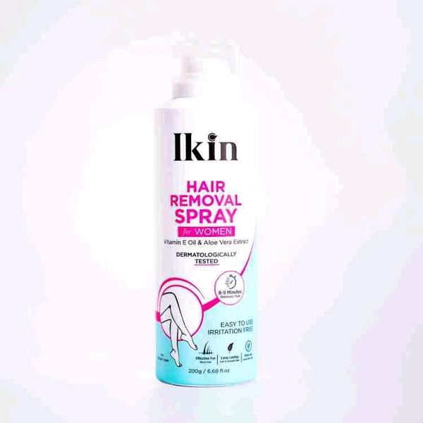 Ikin Hair Removal Spray For Women Vitamin E Oil & Aloe Vera Extract Dermatologically Tested  - 200 GM