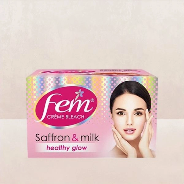 Fem Creme Bleach Saffron & Milk Healthy Glow  - 40 GM