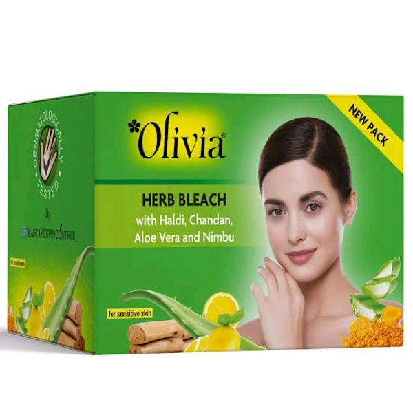 Olivia Herb Bleach With Haldi Chandan Aloe Vera And Nimbu  - 30  GM