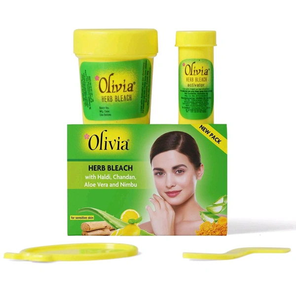 Olivia Herb Bleach With Haldi Chandan Aloe Vera And Nimbu  - 8 GM