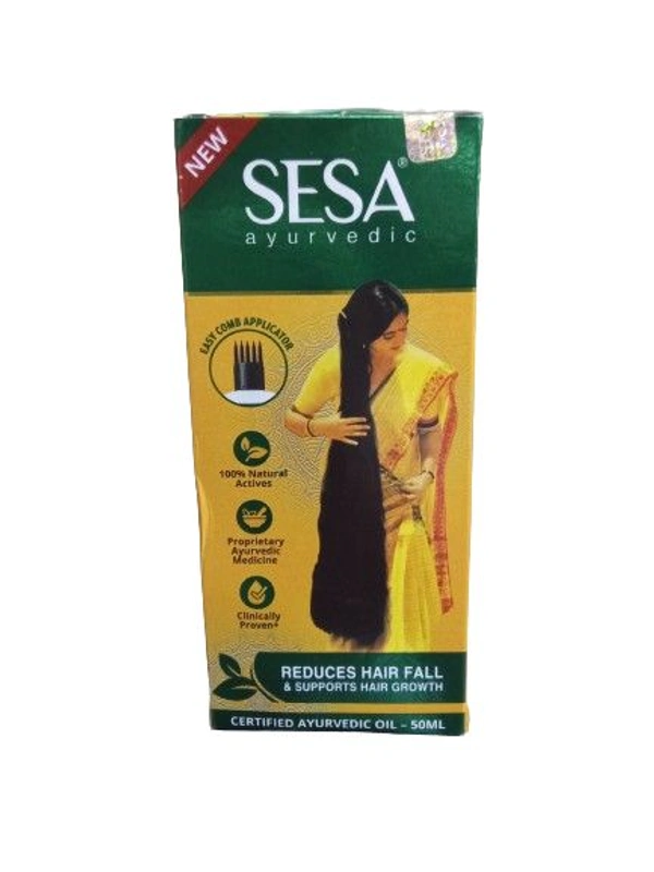 Sesa Ayurvedic Reduces Hair Fall & Supports Hair Growth Certified Ayurvedic Oil - 50 Ml
