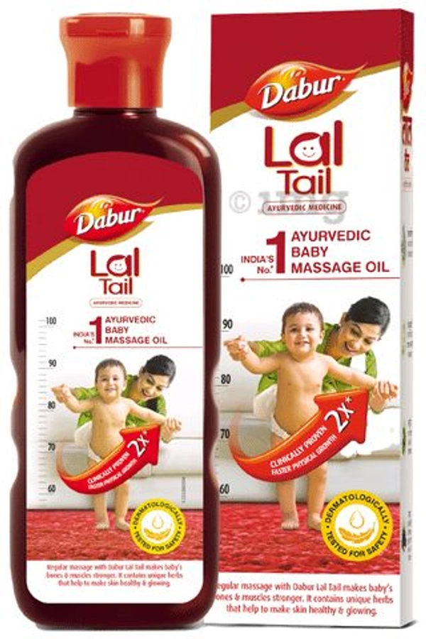 Dabur Lal Tail Ayurvedic India,S No. 1 Baby Massage Oil - 200 Ml