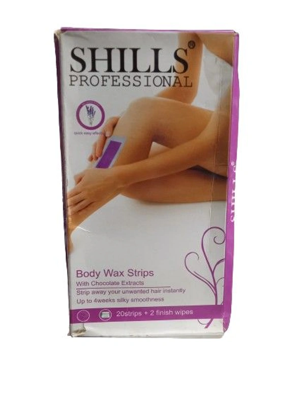Shills Professional Body Wax Strips With Chocolate Extracts  - 20 Strips