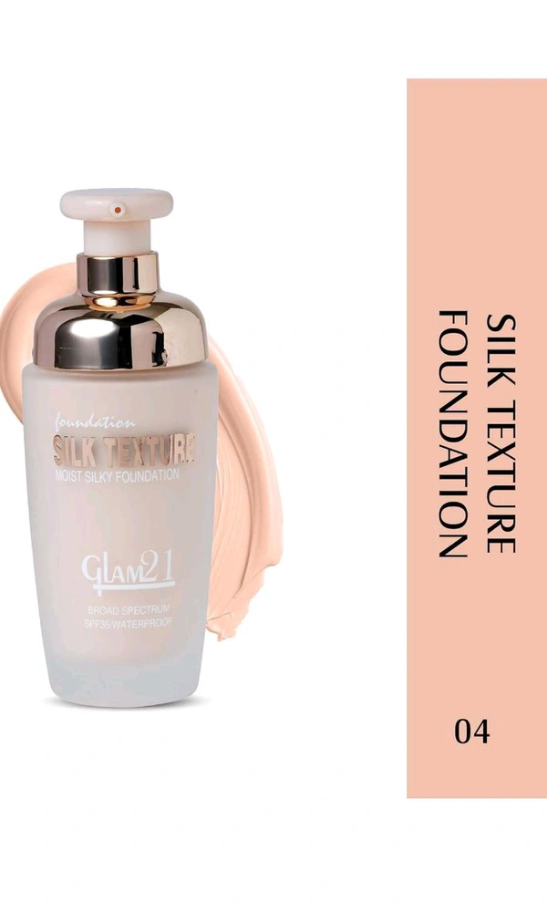 Glam21 silk foundation Texture Oil Control Sile Foundation Broad Spectrum SPF 35 Waterproof Glam21( No.F6505) - 50 GM, 04