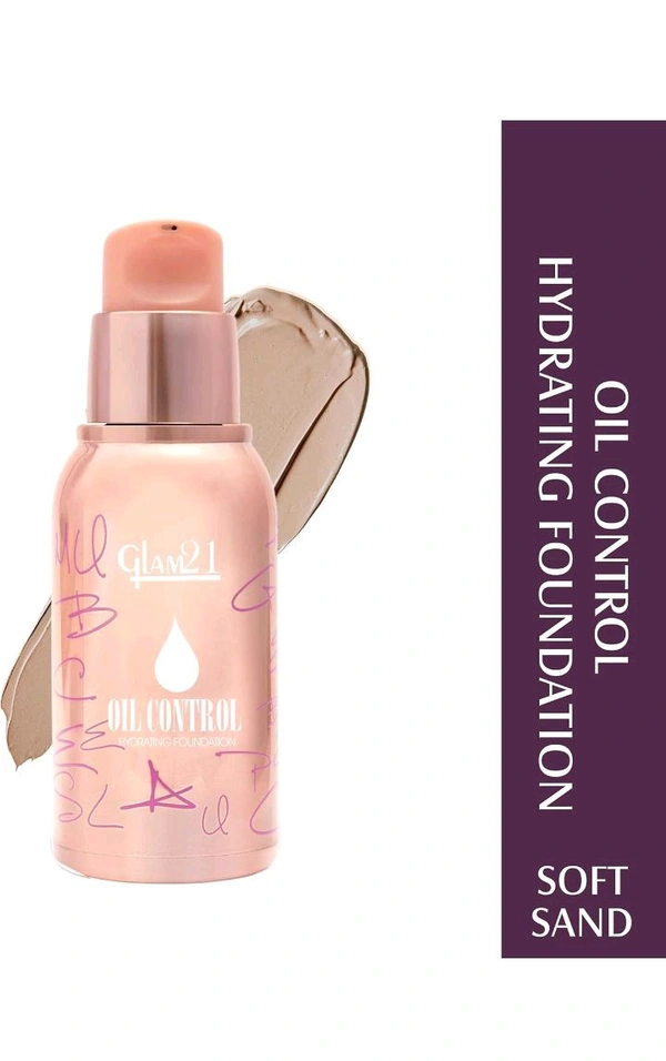 Glam21 Oil Control Hydrating Foundation  - 40 GM, 01