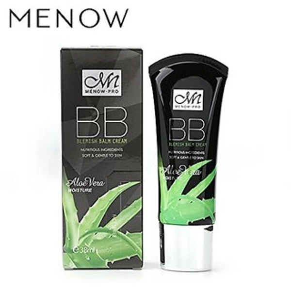 M.n Menow BB Blemish Balm Cream Nutritious Ingredients Soft & Gentle To Skin Aloe Vera Moisture Face Series - 38 Ml
