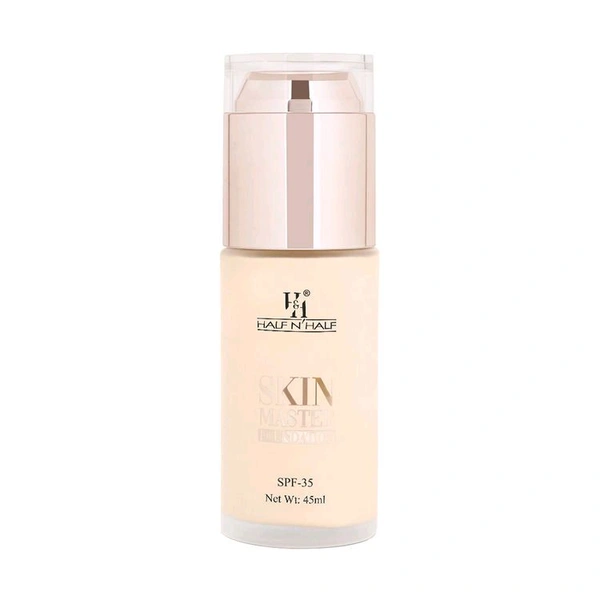 Half N Half  H- Half N Half Skin Master Foundation Enriched With Chamomile Extract & Vitamin E Waterproof Transfer - Proof Spf-35  - 45 Ml, 01