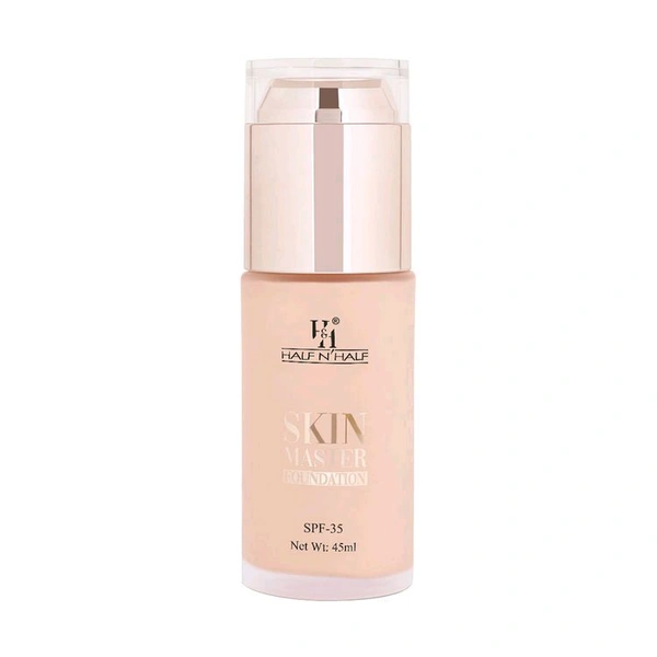 Half N Half  H- Half N Half Skin Master Foundation Enriched With Chamomile Extract & Vitamin E Waterproof Transfer - Proof Spf-35  - 45 Ml, 02
