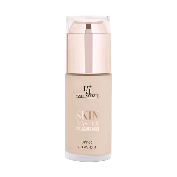 Half N Half  H- Half N Half Skin Master Foundation Enriched With Chamomile Extract & Vitamin E Waterproof Transfer - Proof Spf-35  - 45 Ml, 03