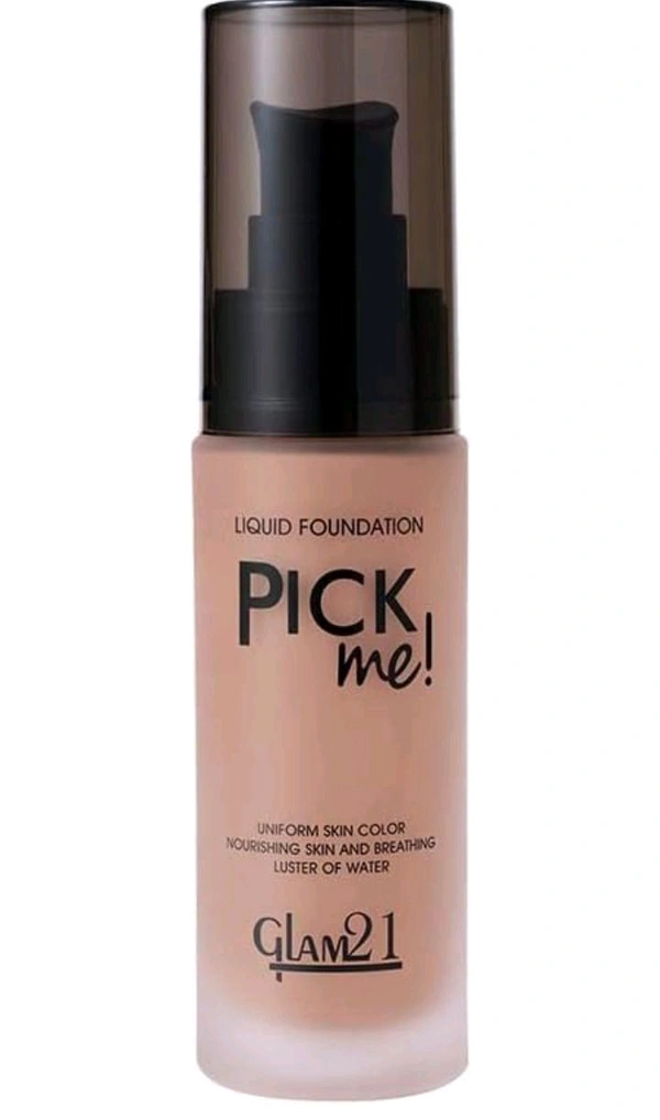 Pick Me Liquid Foundation Uniform Skin Colour Nourishing Skin And Breathing Luster Of Water Glam21 No. F6514 - 40 GM, 04