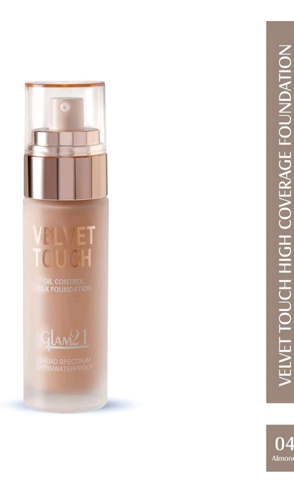 Glam21 Velvet Touch And Oil Control Silk Foundation Glam21 Broad Spectrum Spf35/Waterproof ( F6519) - 50 GM, 04