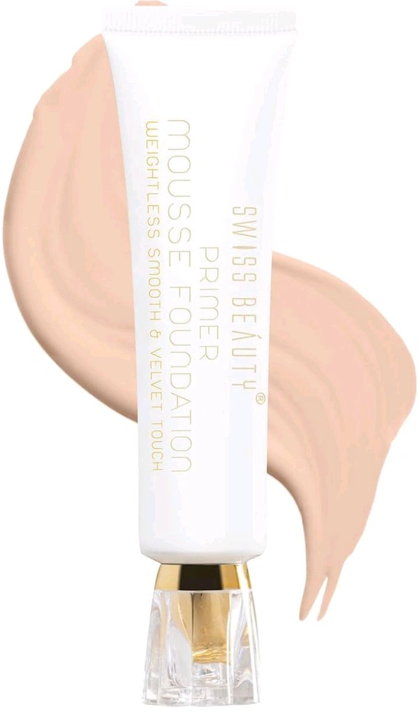 Swiss Beauty Primer Mousse Foundation Weightles Smooth & Velvet Touch  - 30 Ml, 03