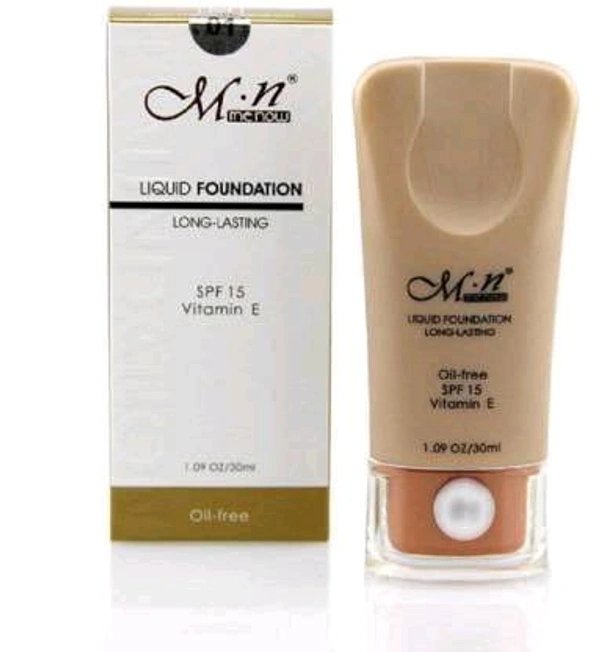 M.n M.N Menow Liquid Foundation Long - Lasting Spf15 Vitamin E Oil-free - 30 Ml
