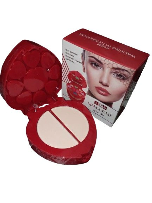 ADS  Make -up Kit Eye Shadow Blusher Compact Powder Lip Gloss No.A8934 Walking With Fashion - 13 GM