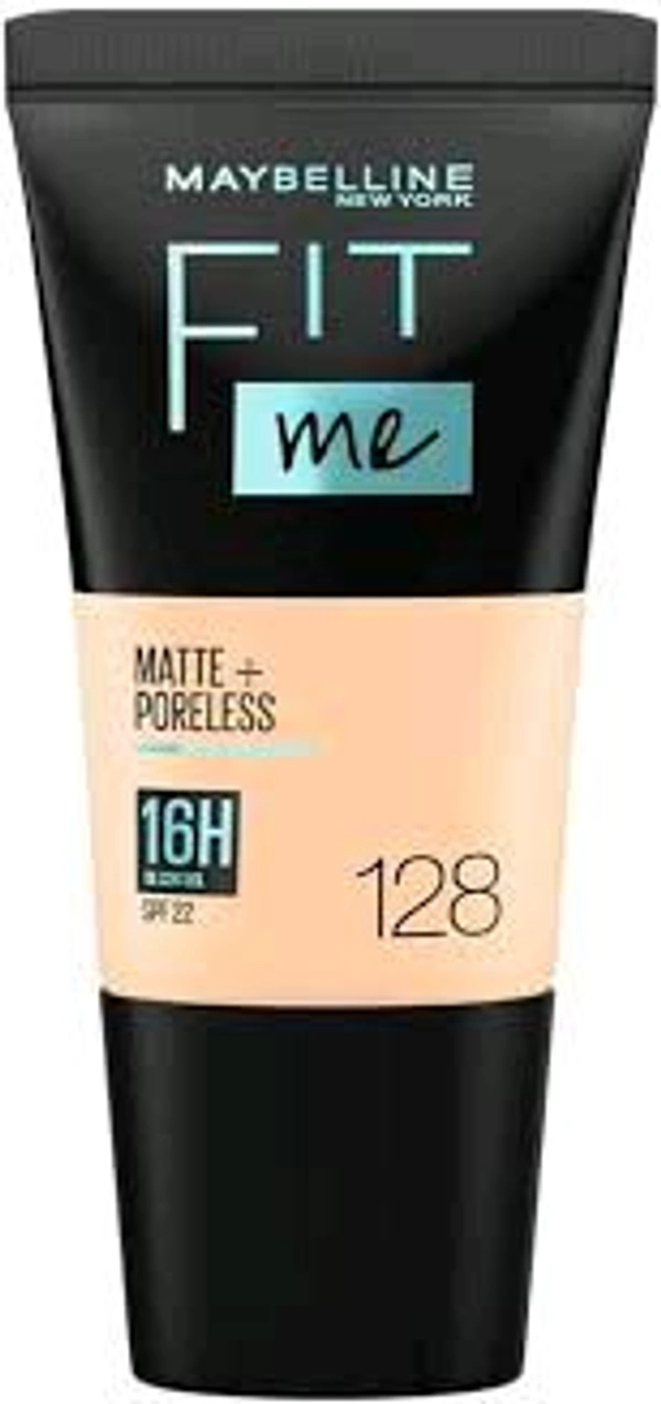 Fit Me  Maybelline New York Fit Me Matte+Poreless 16 H Oil Control Spf 22 ( 115 Foundation ) - 18 Ml, 128