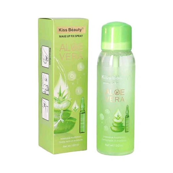 Kiss Beauty Make Up Fix Spray Aloe Vera Intensive Hydration Firmly Lock In Moisture - 150 Ml