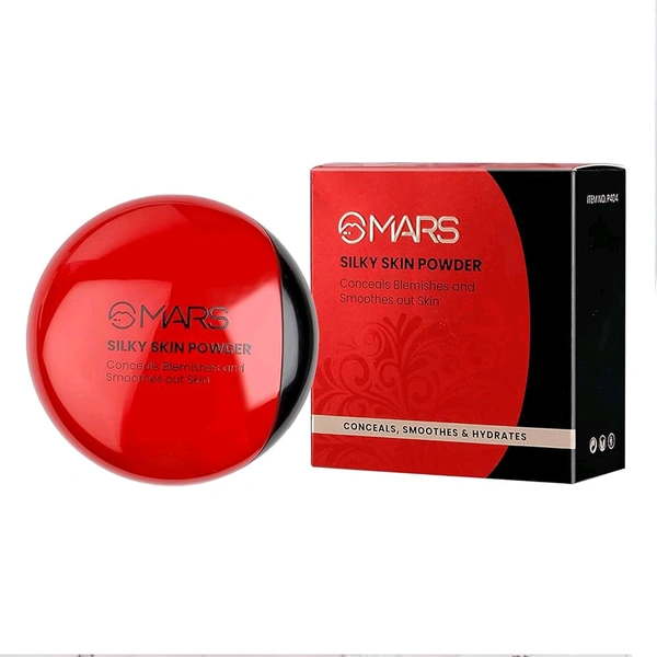 Mars Silky Skin Powder Conceals Blemishes And Smoothes Out Skin Compact Powder Conceals,Smoothes & Hydrates No.P404 - 10 GM X 2