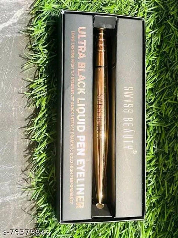 Swiss Beauty  Ultra Black Liquid Pen Eyeliner Long Lasting Firm Tip Eyeliner Jet Black Intense Dramatic Bold High Performance - 0.8 Ml