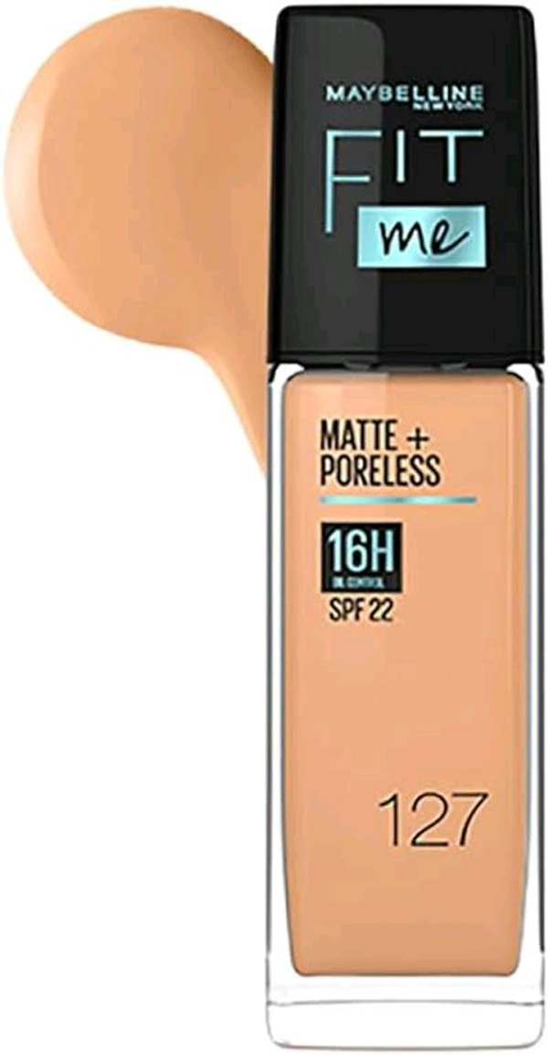 Fit Me Matte Poreless 16 H Oil Control SPF 22  No-115 Foundation  - 30 Ml, 127