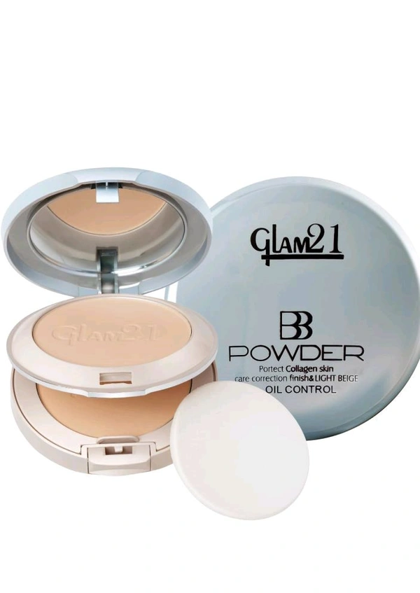 Glam21 BB Powder Matte Poreless Compact Powder Oil Free  - 18 GM, 01