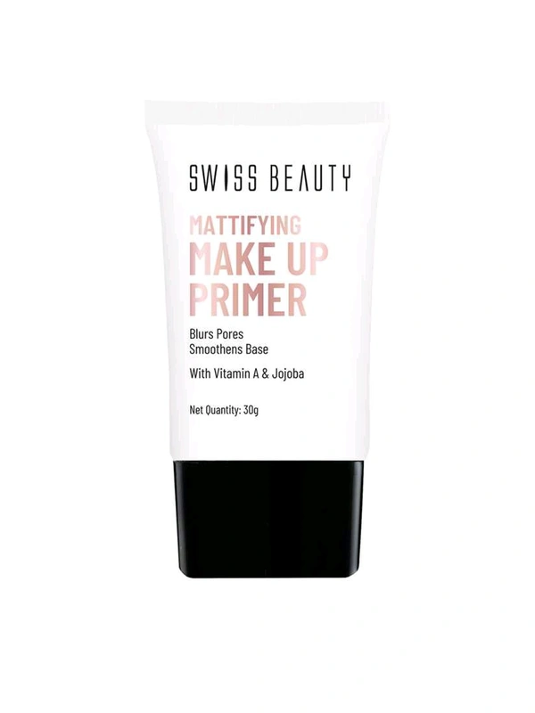 Swiss Beauty  Mattifying Make Up Primer Blurs Pores Smoothens Base With Vitamin A & Jojoba  - 30 GM