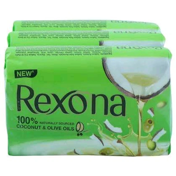 Rexona 100% Naturally Soureceb Coconut & Olive Oils - 3x150 GM