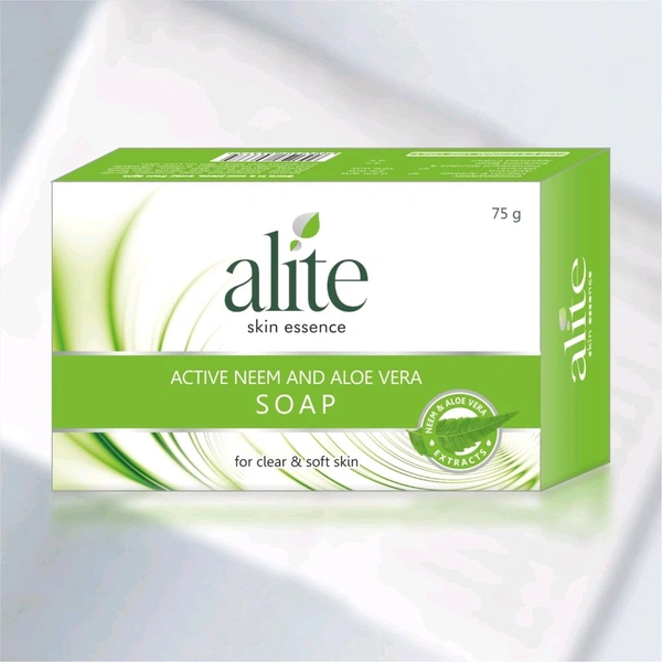 Alite Skin Essence Active Neem And Aloe Vera Soap For Clear & Soft Skin - 75 GM