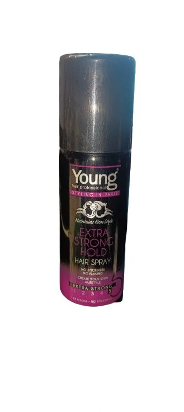 Young Hair Professional Styling In Paris Maintains Firm. Style Extra Strong Hold Hair Spray - 40 Ml