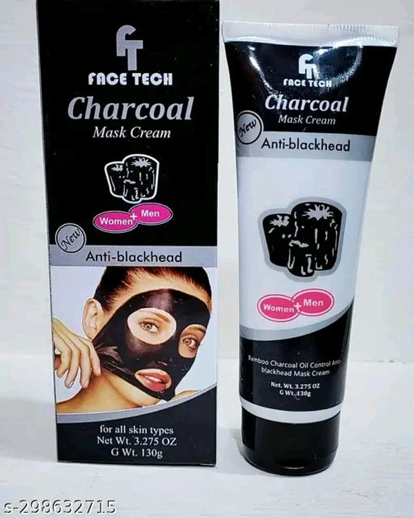 Face Tech Charcoal Mask Cream Women+Men Anti-blackhead  - 130 GM