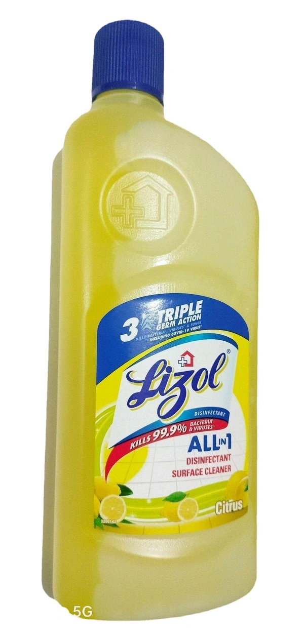 Lizol Disinfectant Kills 99.9% Bacteria & Viruses All In 1 Disinfectant Surface Cleaner Citrus - 200 Ml
