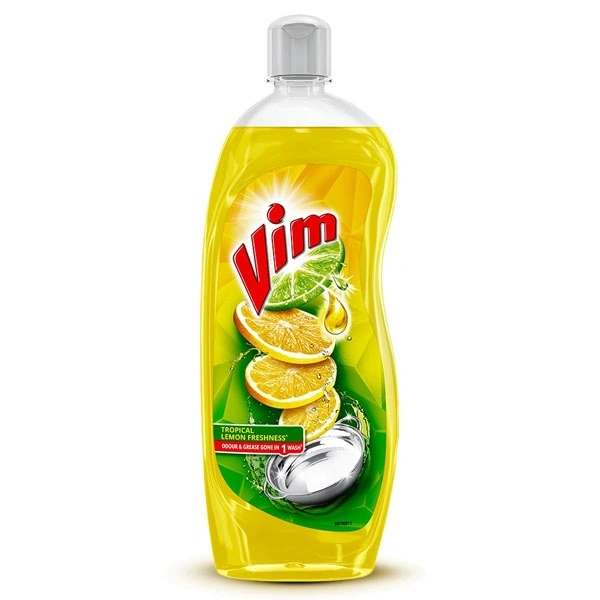 Vim Tropical Lemon Freshness Odour & Grease Gone In 1 Wash  - 250 Ml