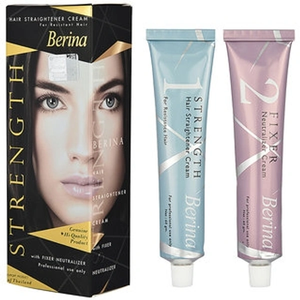 Berina Hair Straightener Cream For Resistant Hair Berina Strength - 120 GM