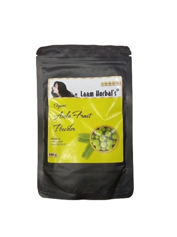 Laam Herbals,s Individual Pack Laam Herbal,s Organic Amla Fruit Powder Premium Hair & Skin Care Product - 100 GM