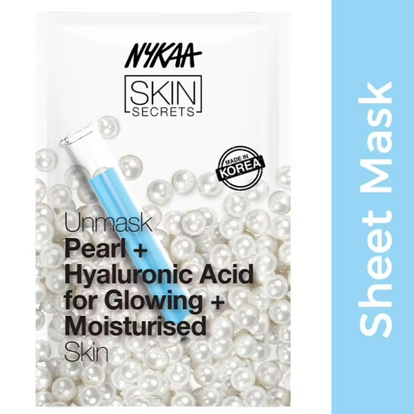 Nykaa Skin Secrets Made In Korea Unmask Pearl+Hyaluronic Acid For Glowing+Moisturised Skin - 20 Ml