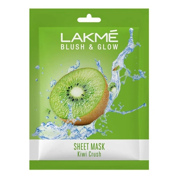 Lakme Blush & Glow Fruity -licious Sheet Mask Kiwi Crush - 1unit /25 Ml